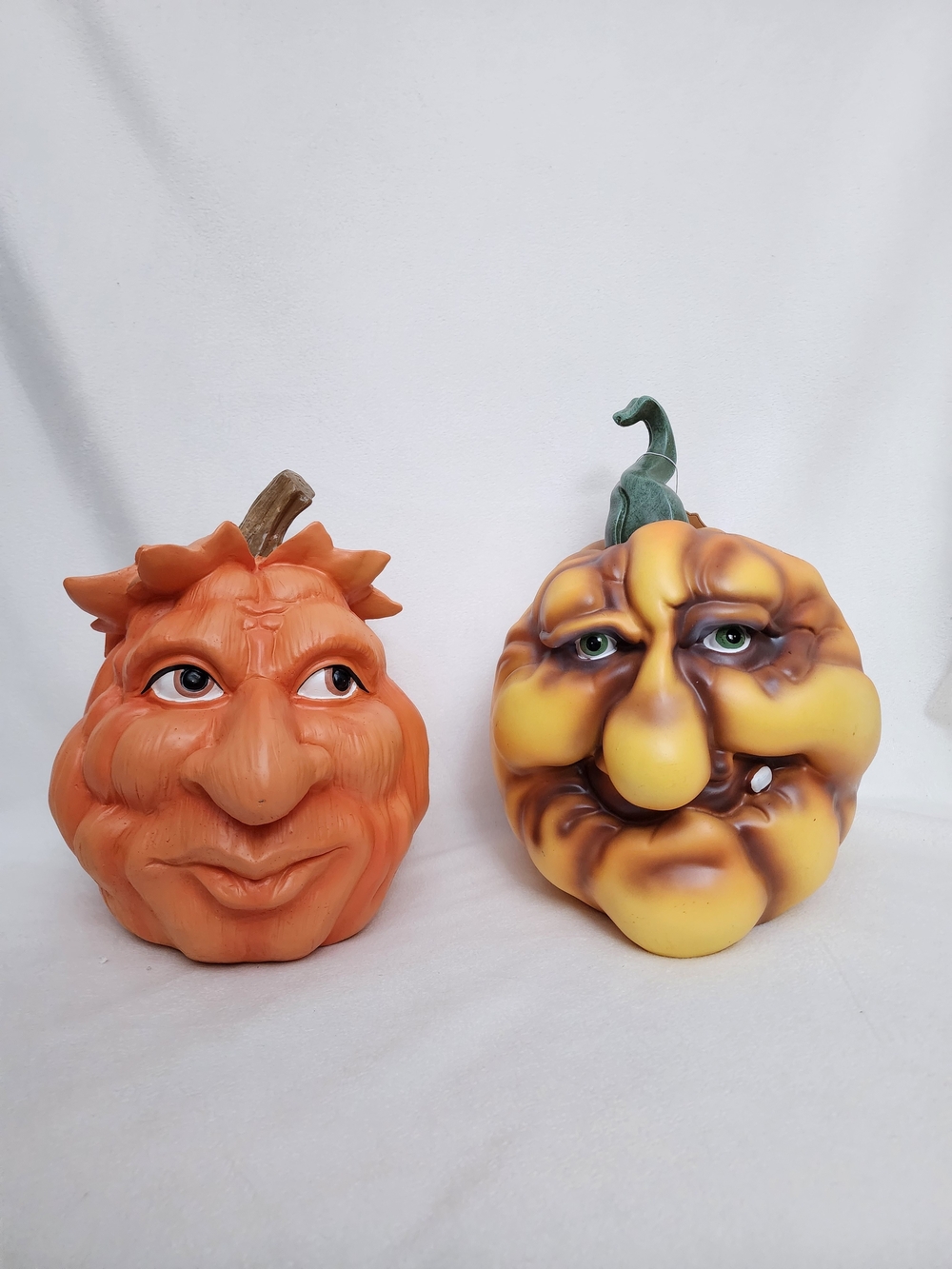 Handcrafted Orange and Yellow Pumpkin Face Wall Art - Home Art